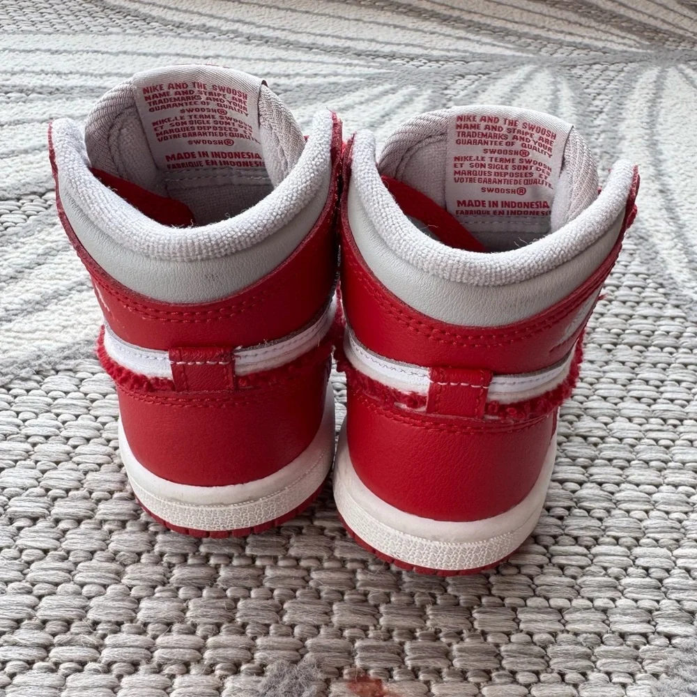 Nike Air Jordan 1 Retro High‎ OG (TD) Toddlers' Shoes Red White Size 6C